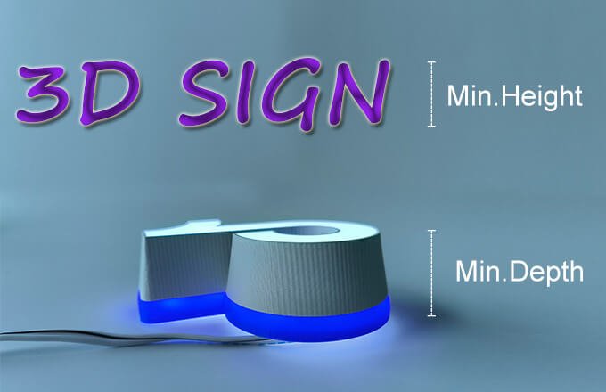 3D Printed signs size