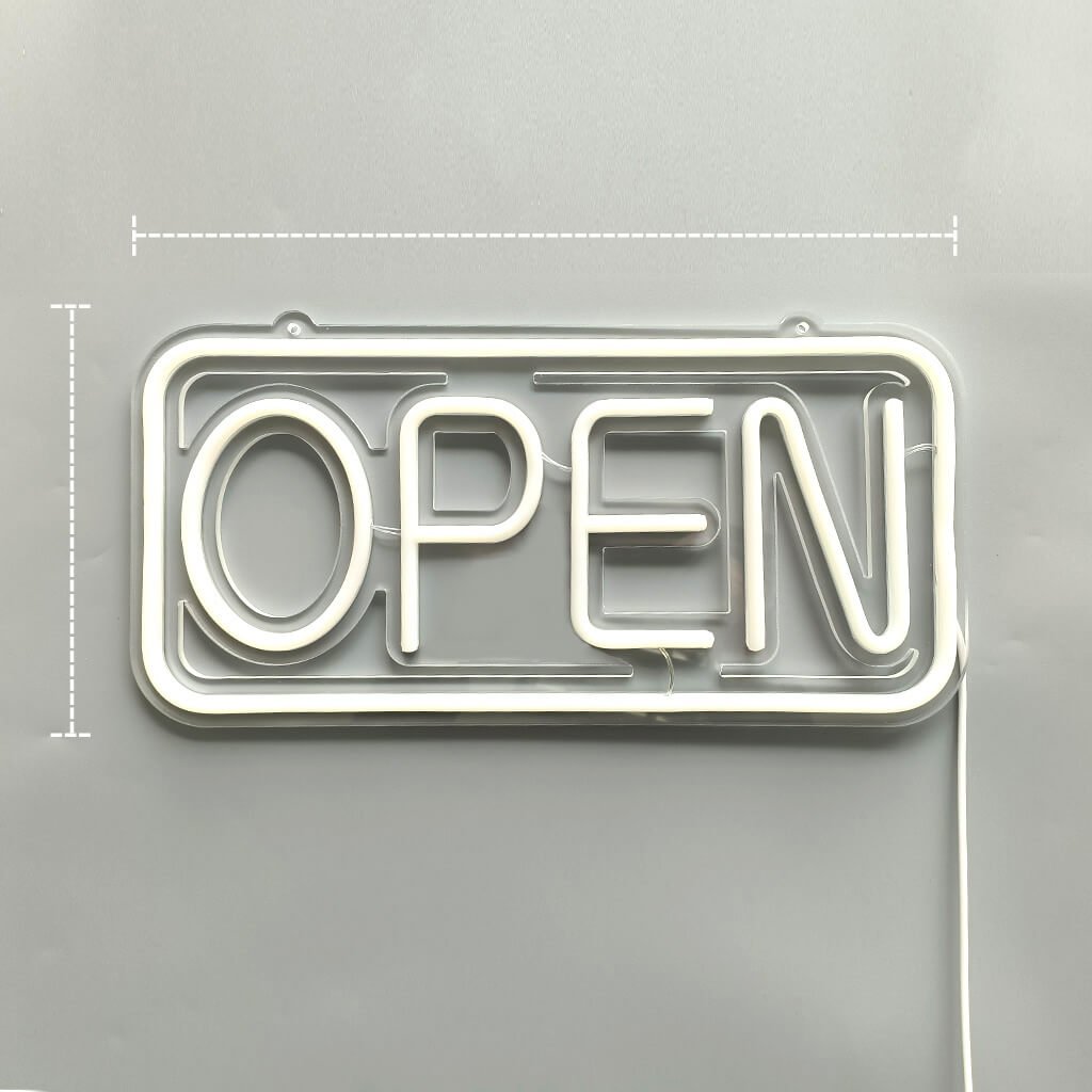 LED Open Sign Size