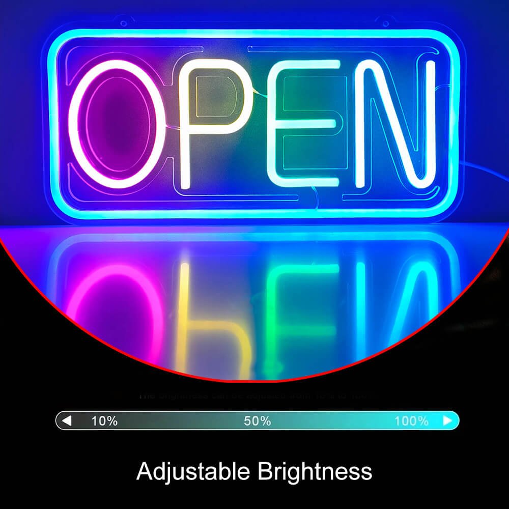 LED Open Sign adjust brightness