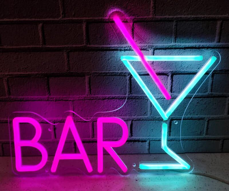 neon bar signs