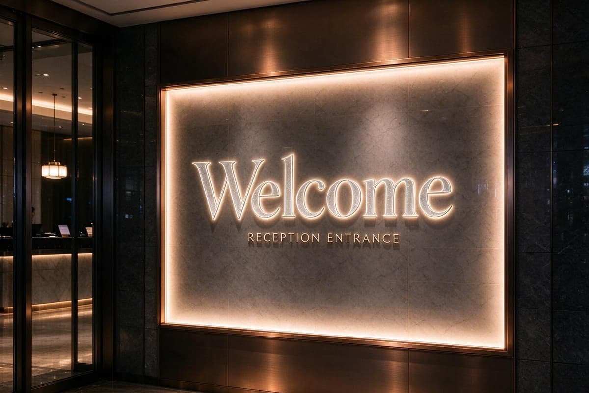 backlit sign