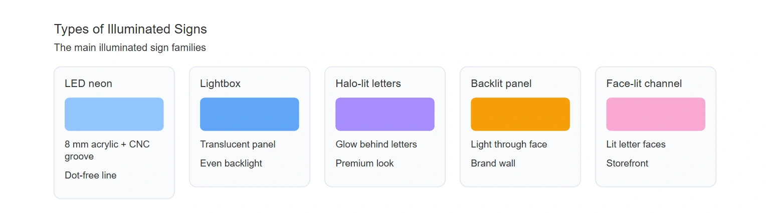 Types of illuminated signs