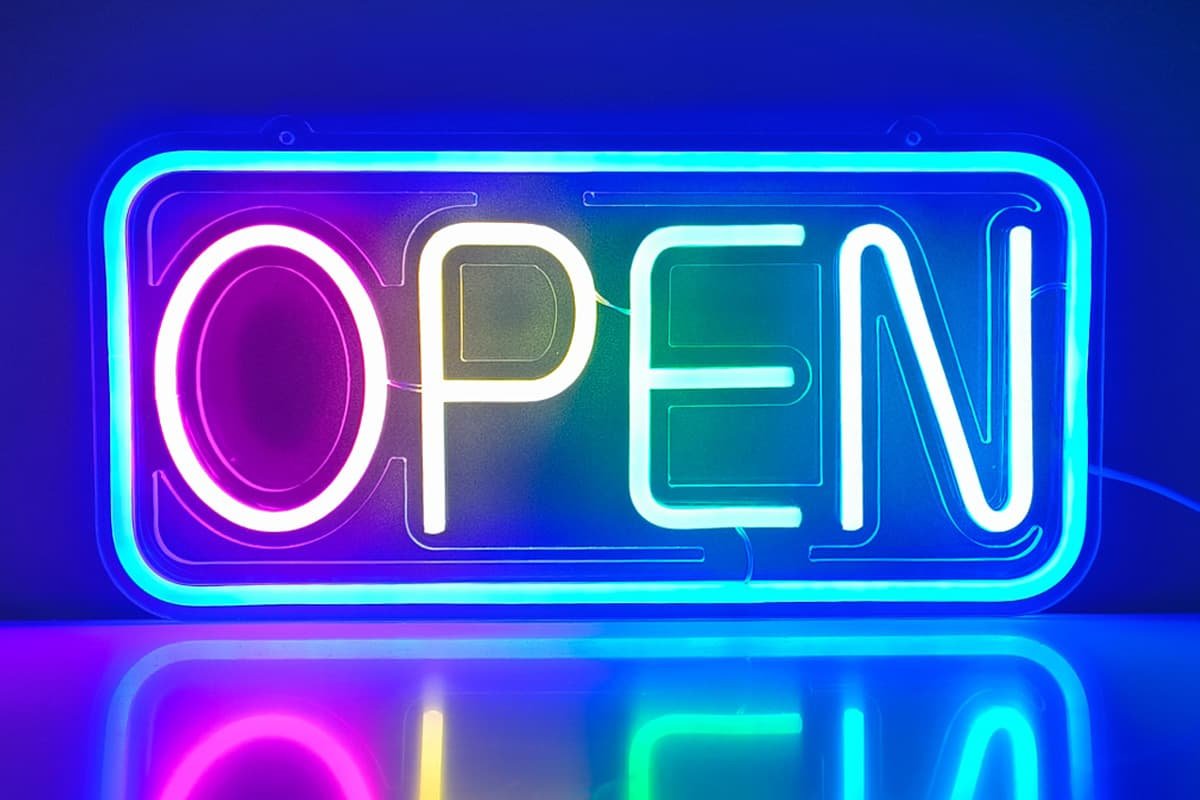 led open sign