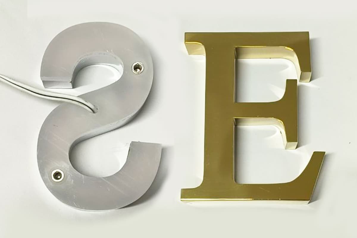 metal letters