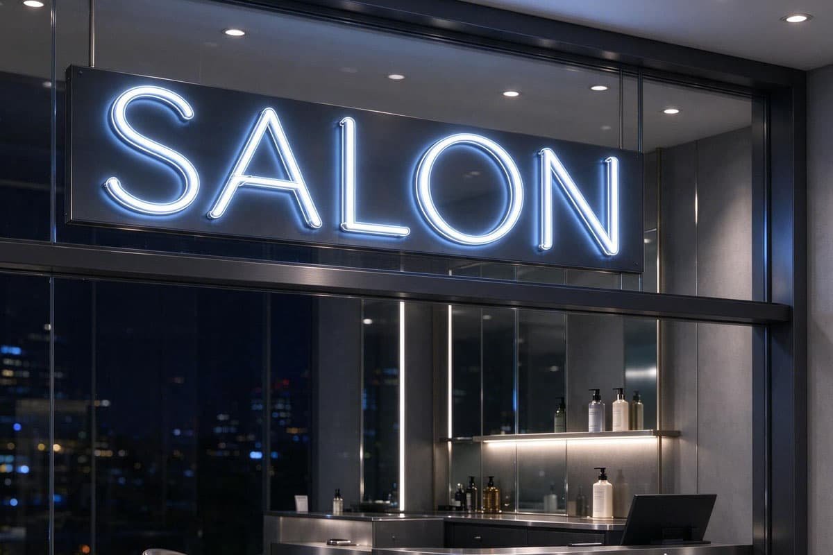 salon neon signs